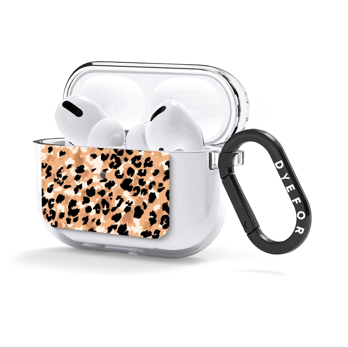Leopard Print AirPods Clear Case 3rd Gen Side Image