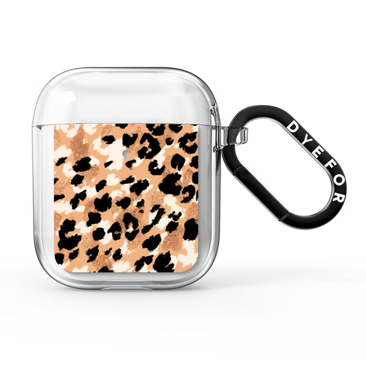 Leopard Print AirPods Clear Case