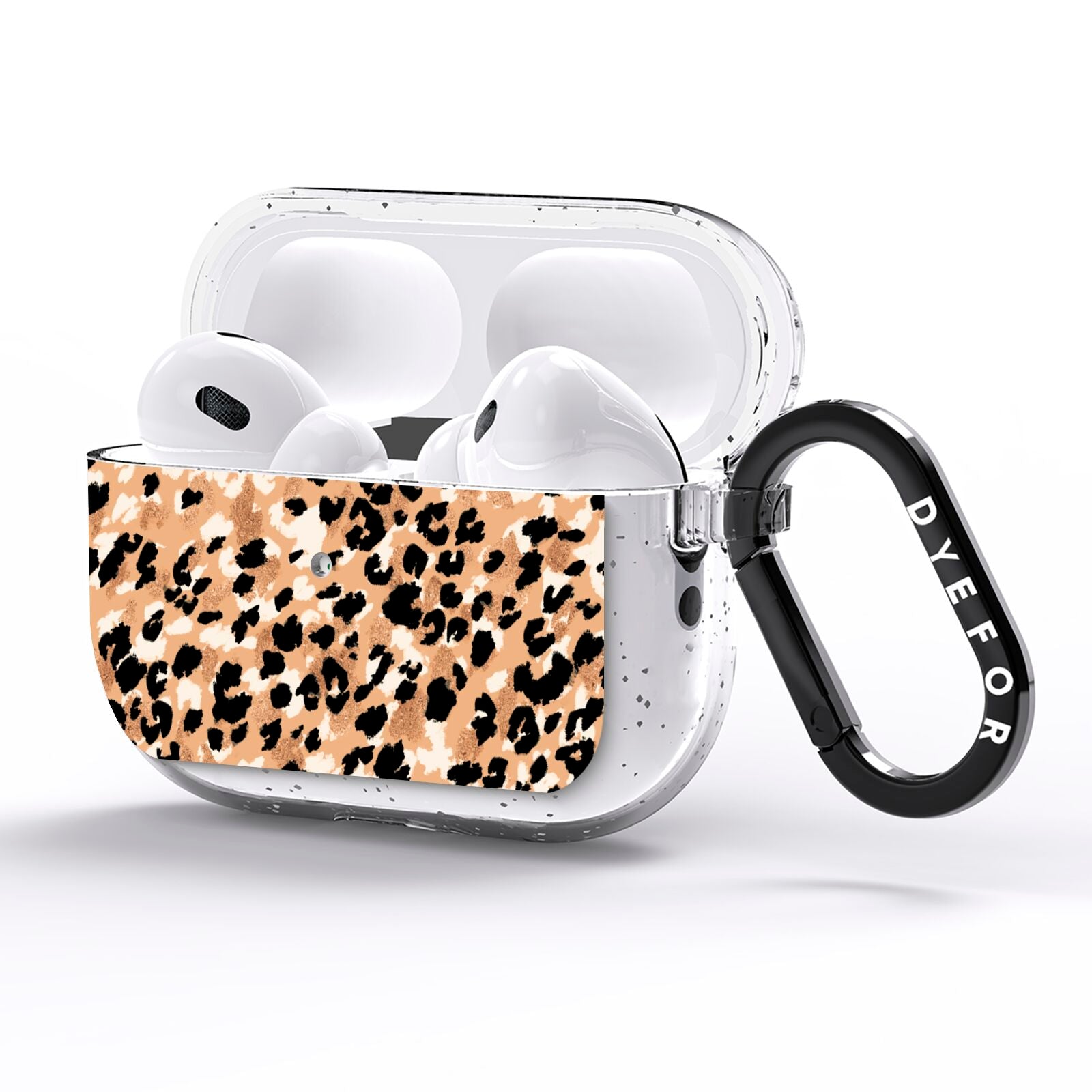 Leopard Print AirPods Pro Glitter Case Side Image