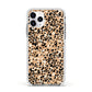 Leopard Print Apple iPhone 11 Pro in Silver with White Impact Case