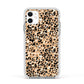 Leopard Print Apple iPhone 11 in White with White Impact Case
