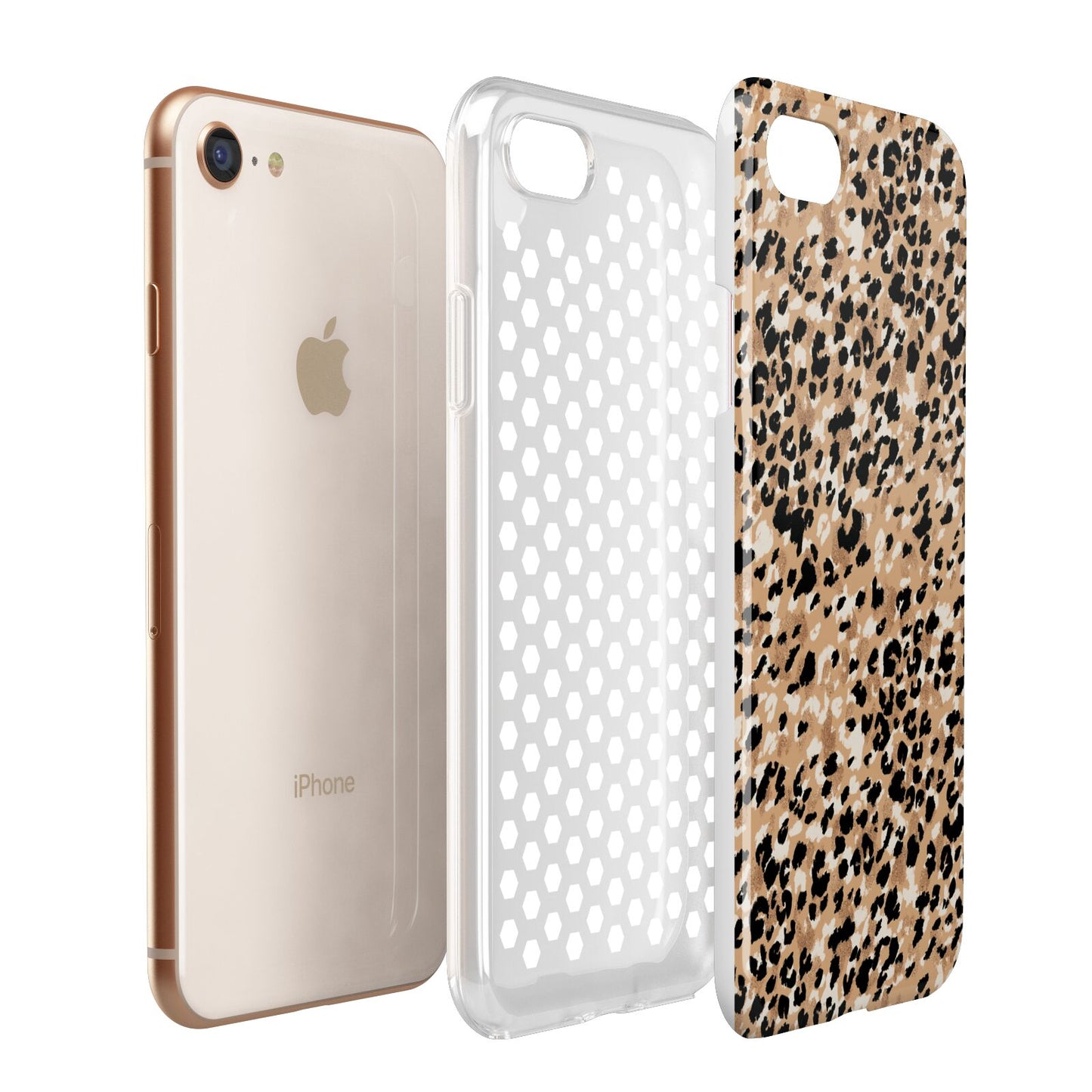 Leopard Print Apple iPhone 7 8 3D Tough Case Expanded View