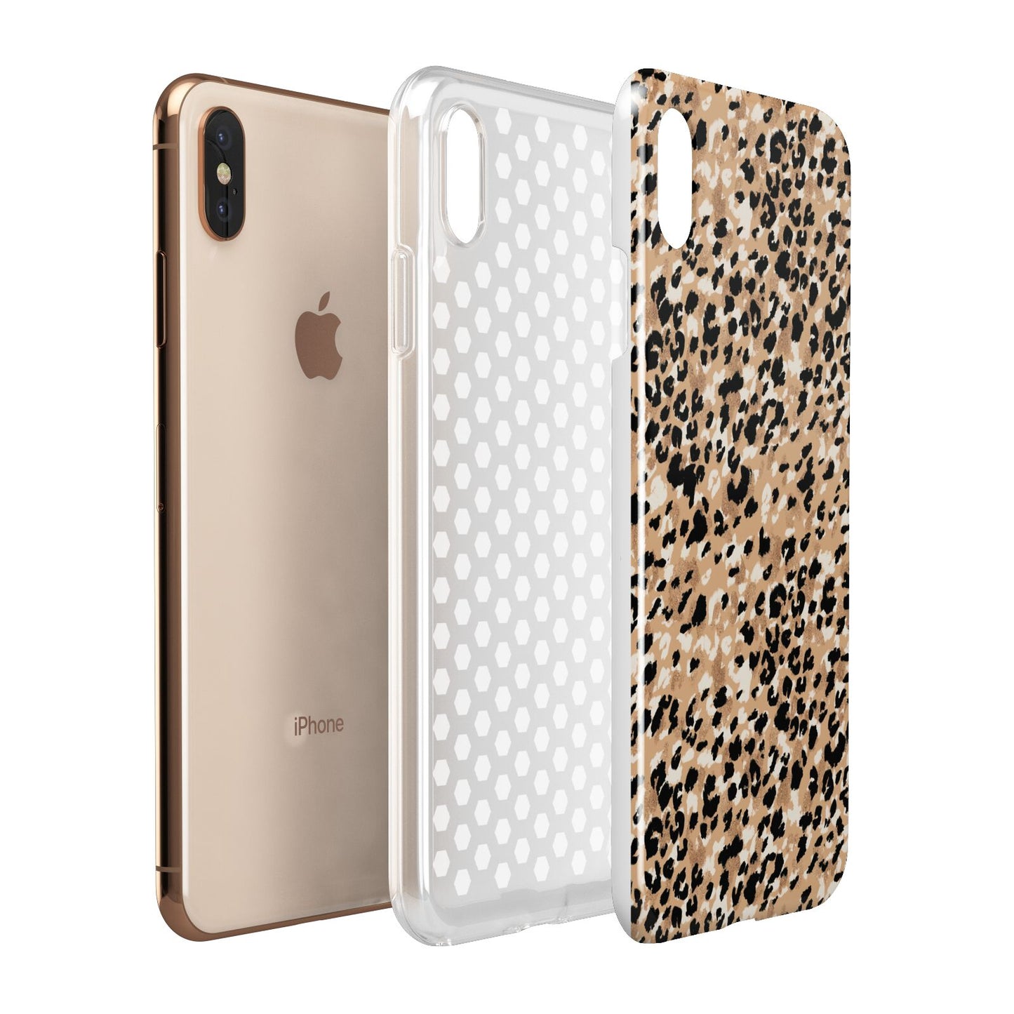 Leopard Print Apple iPhone Xs Max 3D Tough Case Expanded View