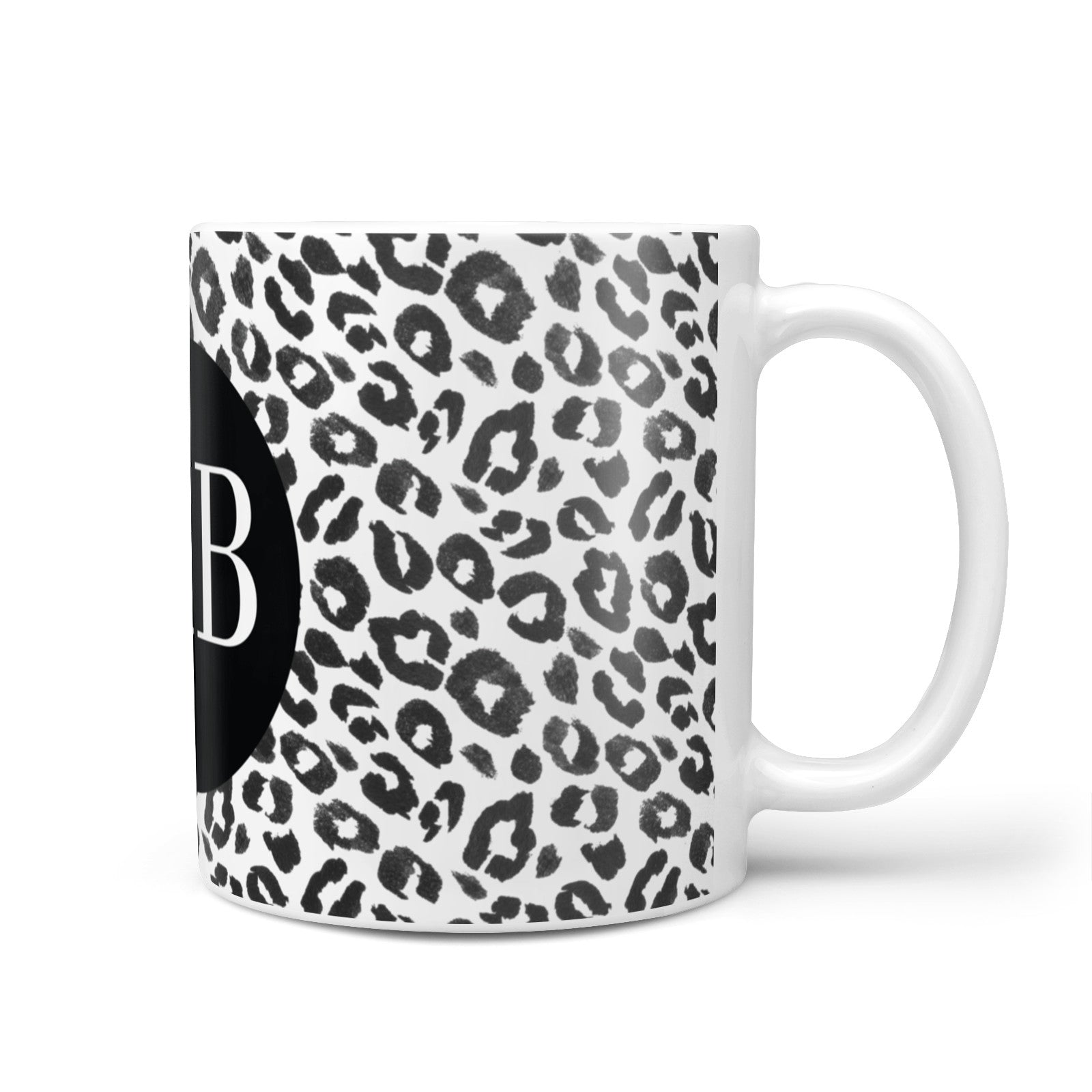 Leopard Print Black and White 10oz Mug