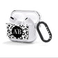 Leopard Print Black and White AirPods Clear Case 3rd Gen Side Image
