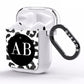 Leopard Print Black and White AirPods Clear Case Side Image