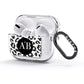 Leopard Print Black and White AirPods Glitter Case 3rd Gen Side Image