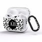 Leopard Print Black and White AirPods Pro Clear Case Side Image