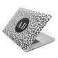 Leopard Print Black and White Apple MacBook Case Side View