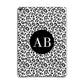 Leopard Print Black and White Apple iPad Grey Case