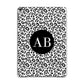 Leopard Print Black and White Apple iPad Grey Case