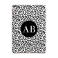 Leopard Print Black and White Apple iPad Rose Gold Case