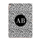 Leopard Print Black and White Apple iPad Rose Gold Case