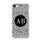 Leopard Print Black and White Apple iPhone 7 8 3D Snap Case