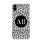 Leopard Print Black and White Apple iPhone Xs Max 3D Snap Case