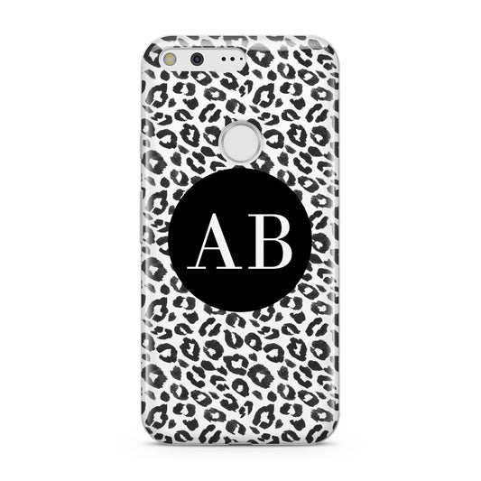 Leopard Print Black and White Google Pixel Case