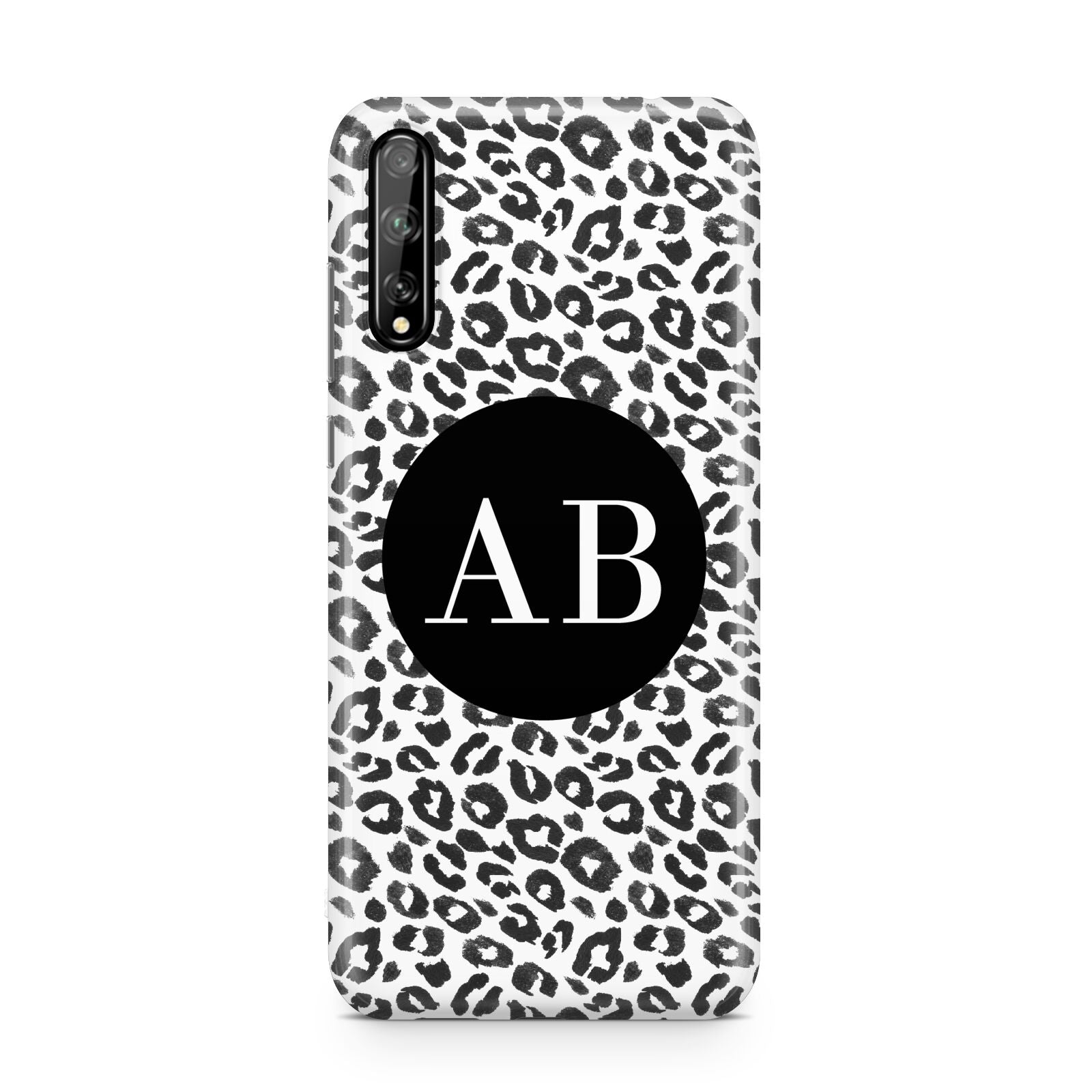 Leopard Print Black and White Huawei Enjoy 10s Phone Case