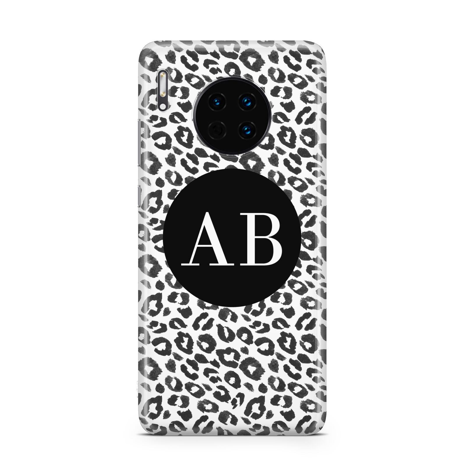 Leopard Print Black and White Huawei Mate 30