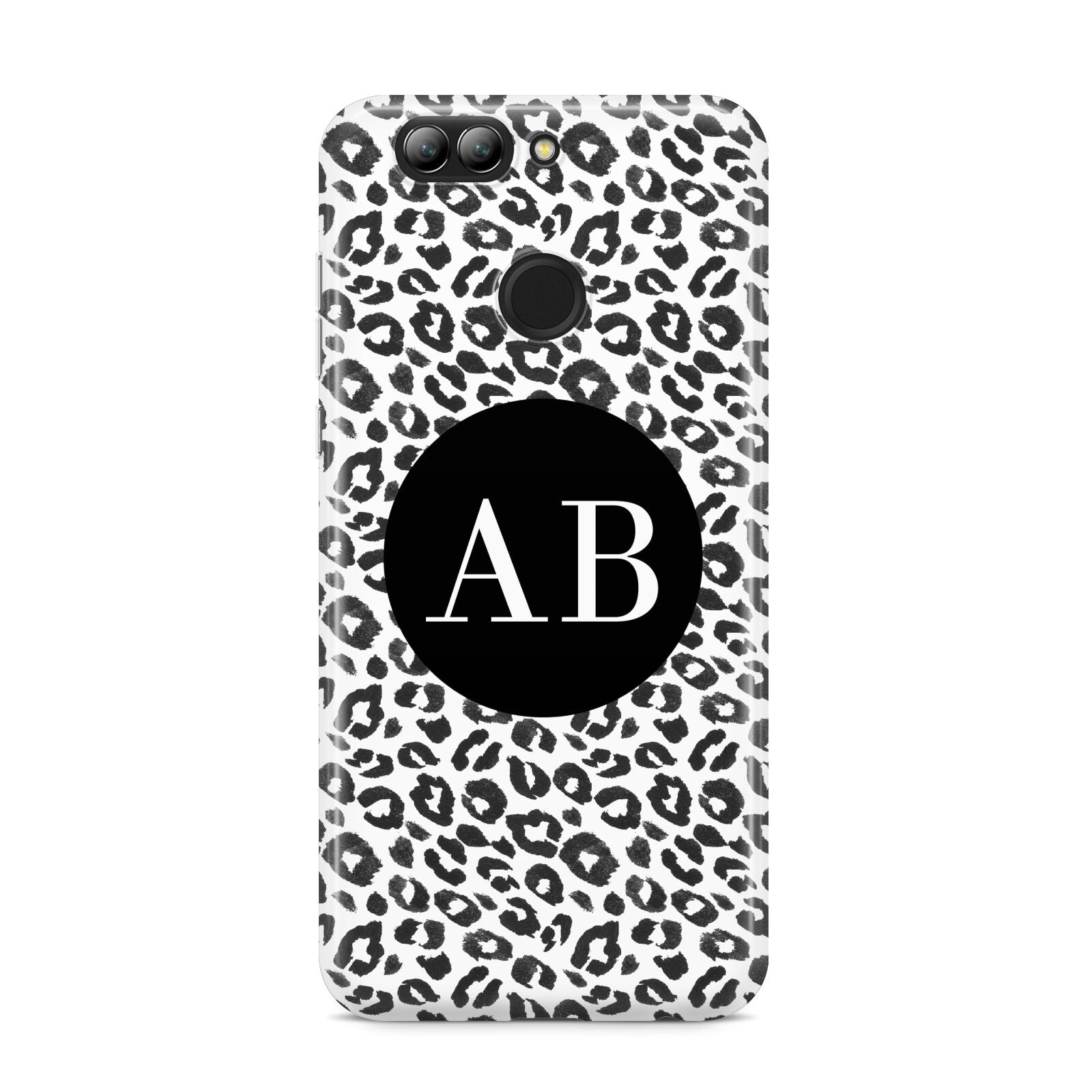 Leopard Print Black and White Huawei Nova 2s Phone Case