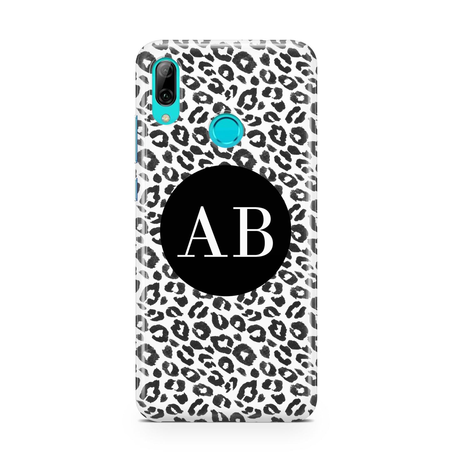 Leopard Print Black and White Huawei P Smart 2019 Case