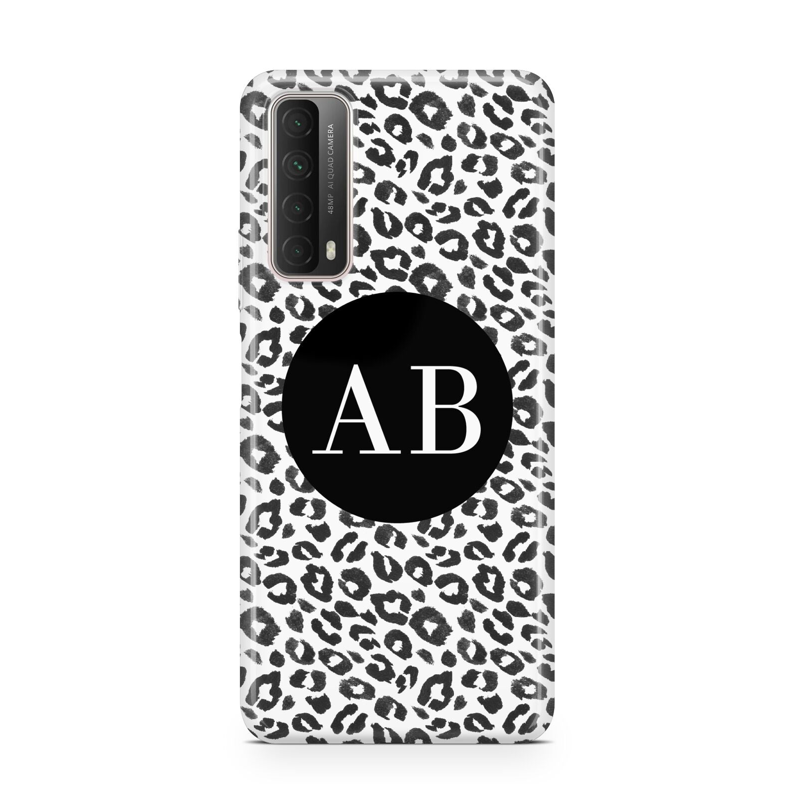Leopard Print Black and White Huawei P Smart 2021