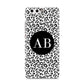 Leopard Print Black and White Huawei P10 Phone Case