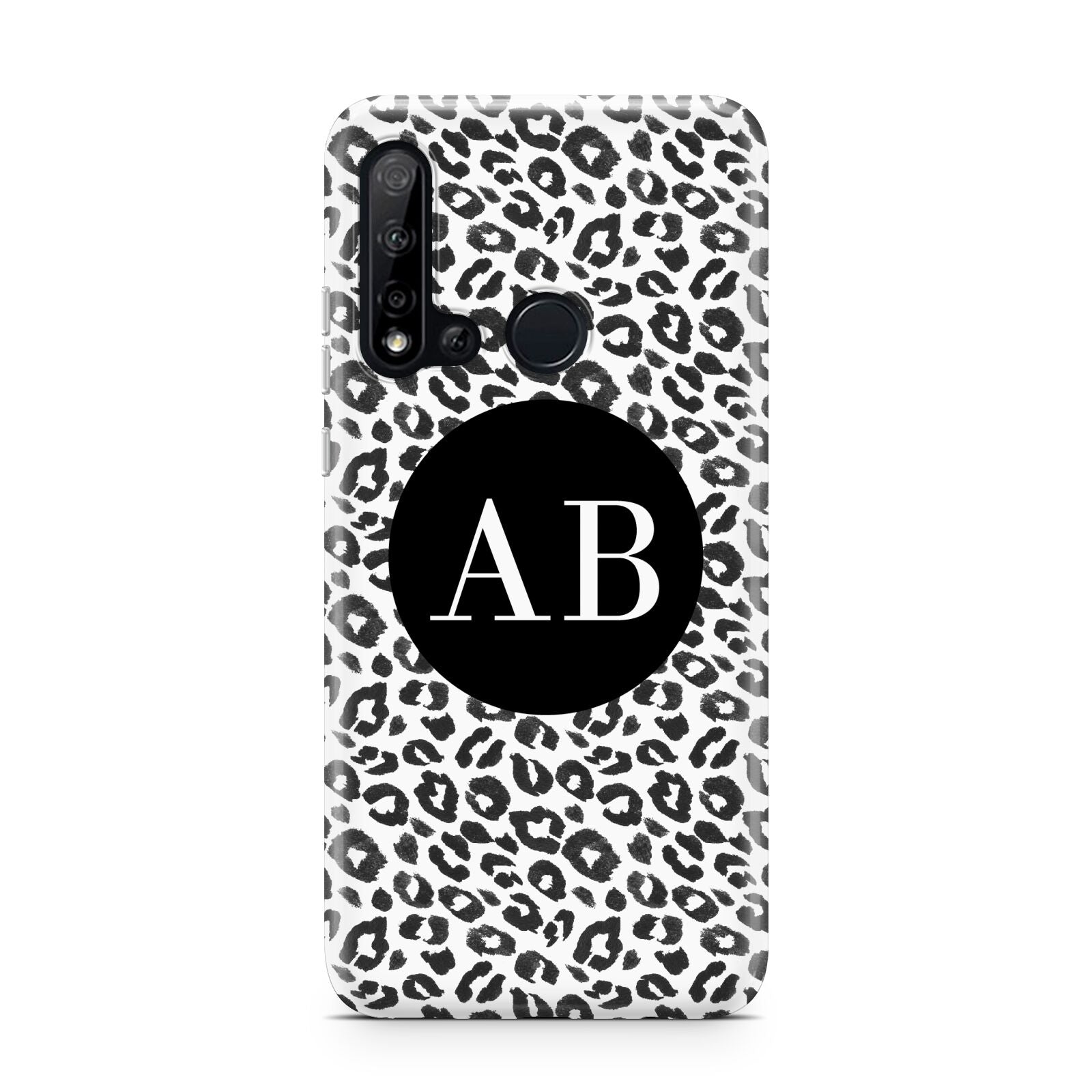 Leopard Print Black and White Huawei P20 Lite 5G Phone Case
