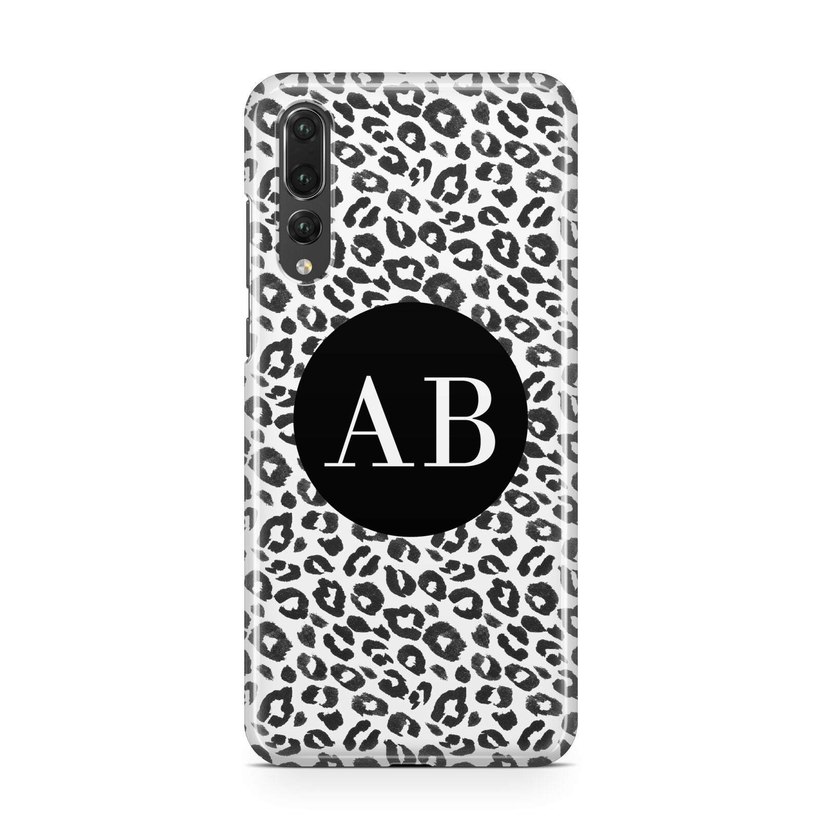 Leopard Print Black and White Huawei P20 Pro Phone Case