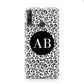 Leopard Print Black and White Huawei P40 Lite E Phone Case