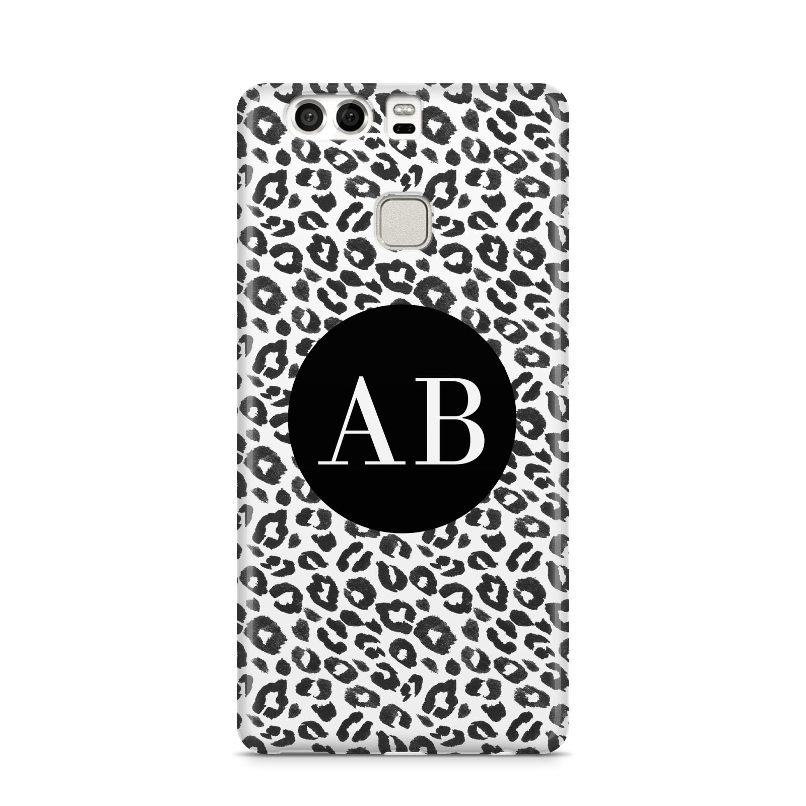 Leopard Print Black and White Huawei P9 Case