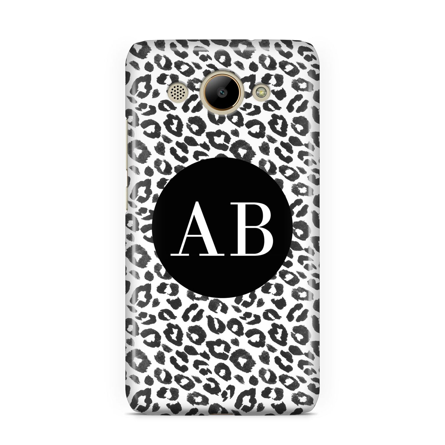 Leopard Print Black and White Huawei Y3 2017