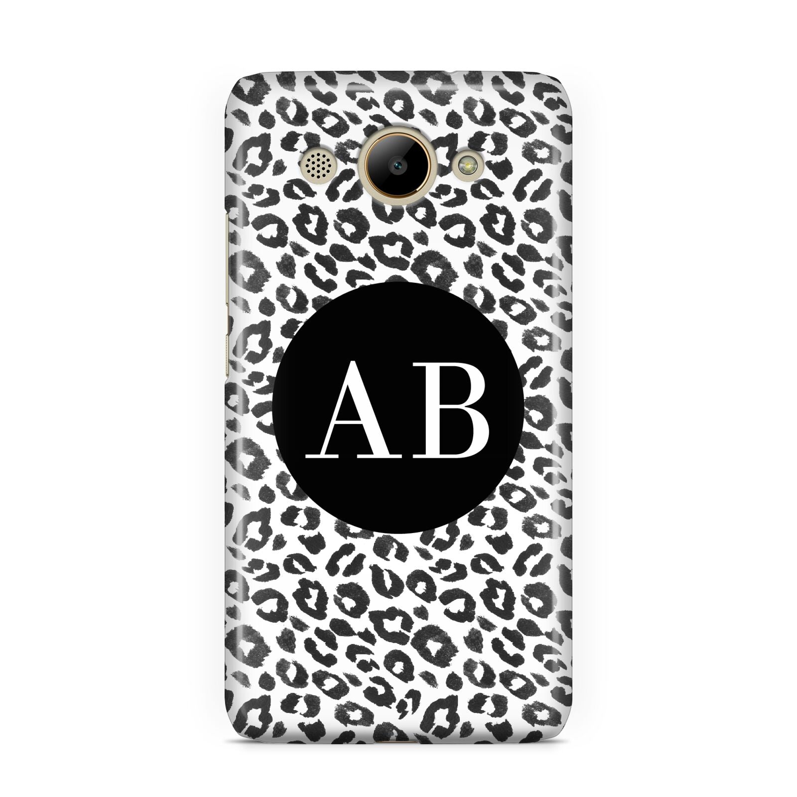 Leopard Print Black and White Huawei Y3 2017