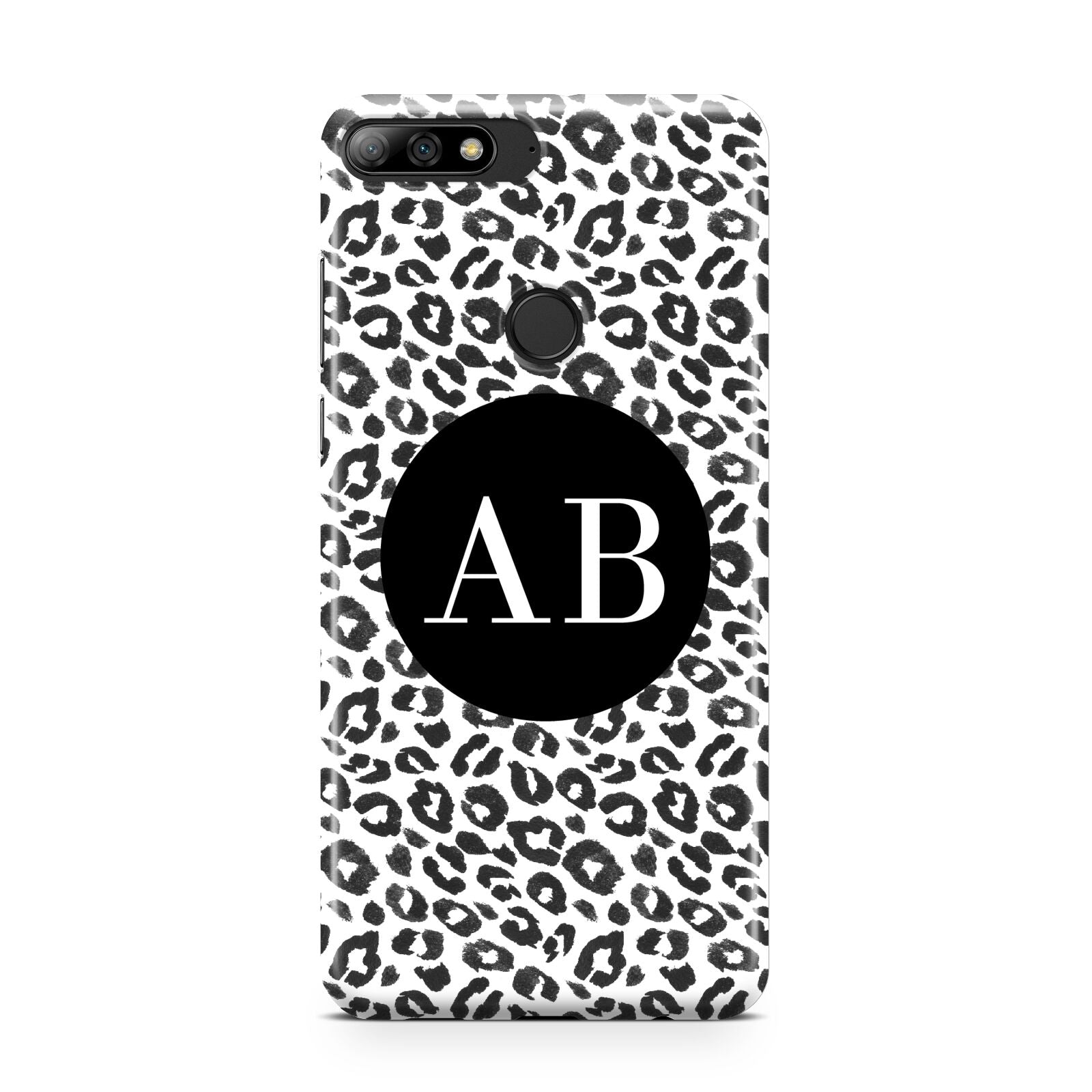 Leopard Print Black and White Huawei Y7 2018
