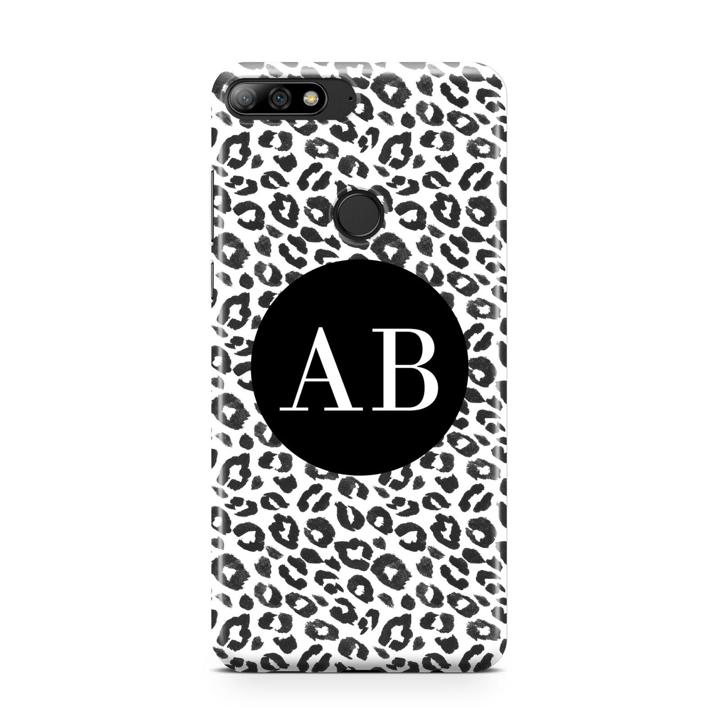 Leopard Print Black and White Huawei Y7 2018