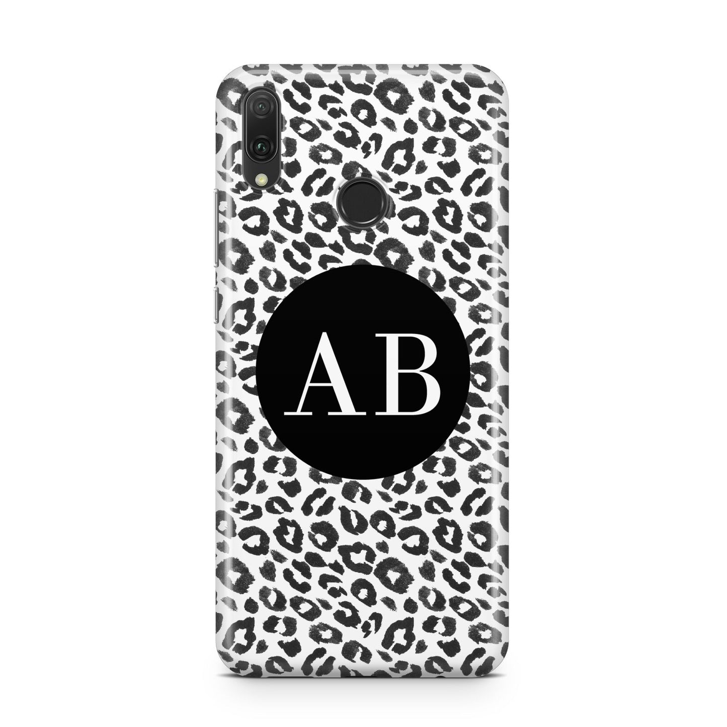 Leopard Print Black and White Huawei Y9 2019
