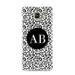 Leopard Print Black and White Samsung Galaxy A3 2016 Case on gold phone