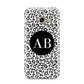 Leopard Print Black and White Samsung Galaxy A3 2017 Case on gold phone