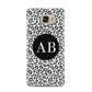 Leopard Print Black and White Samsung Galaxy A5 2016 Case on gold phone