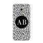 Leopard Print Black and White Samsung Galaxy A5 2017 Case on gold phone