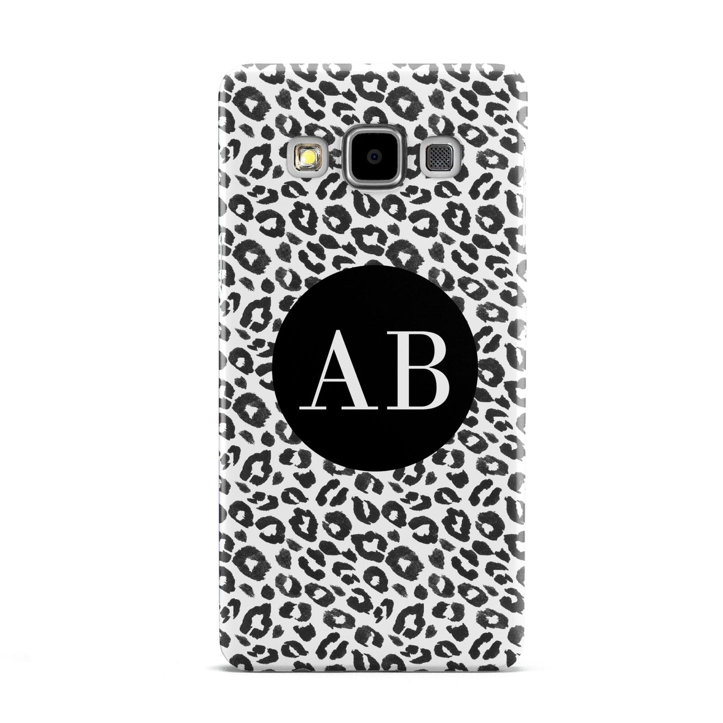 Leopard Print Black and White Samsung Galaxy A5 Case