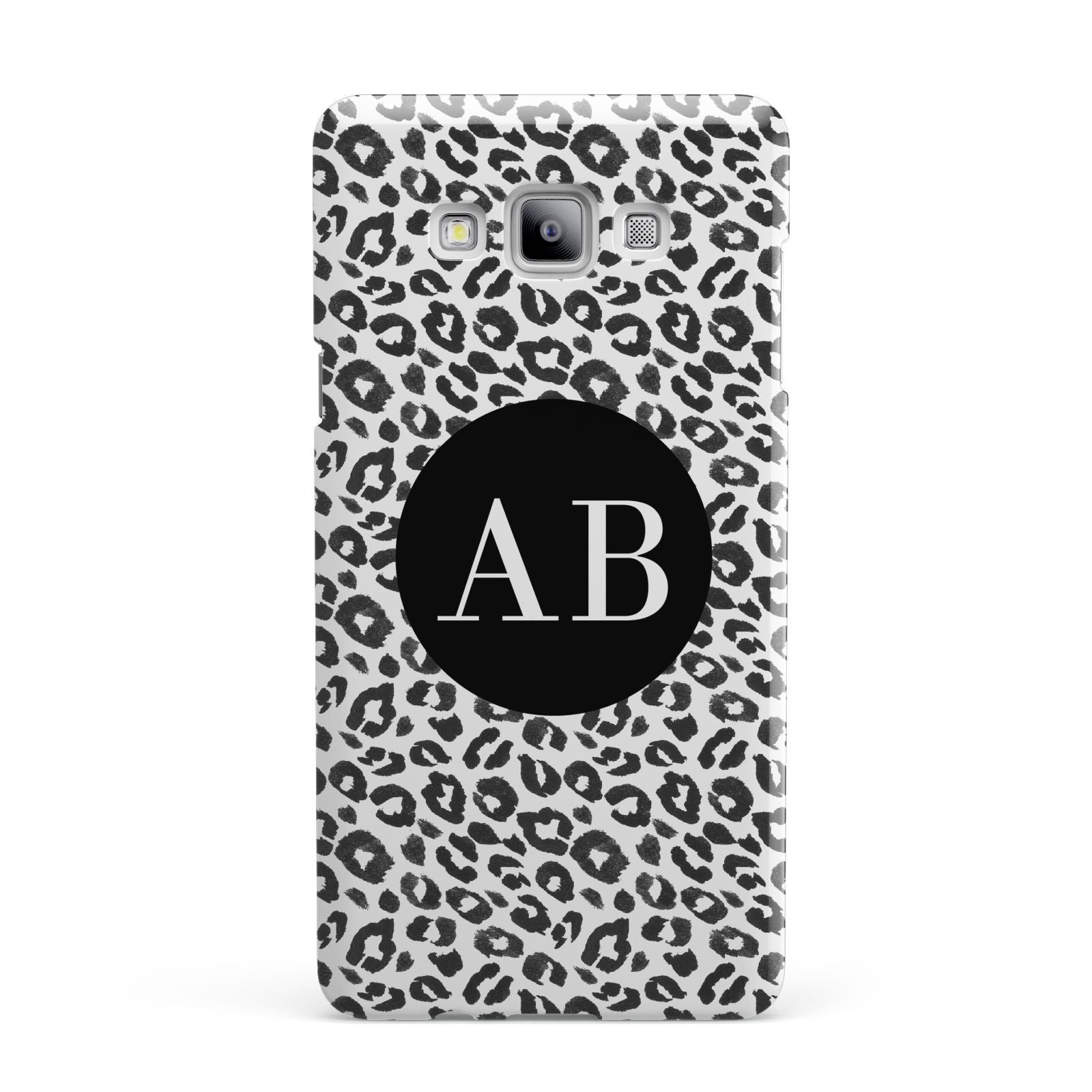 Leopard Print Black and White Samsung Galaxy A7 2015 Case