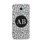 Leopard Print Black and White Samsung Galaxy A7 2017 Case