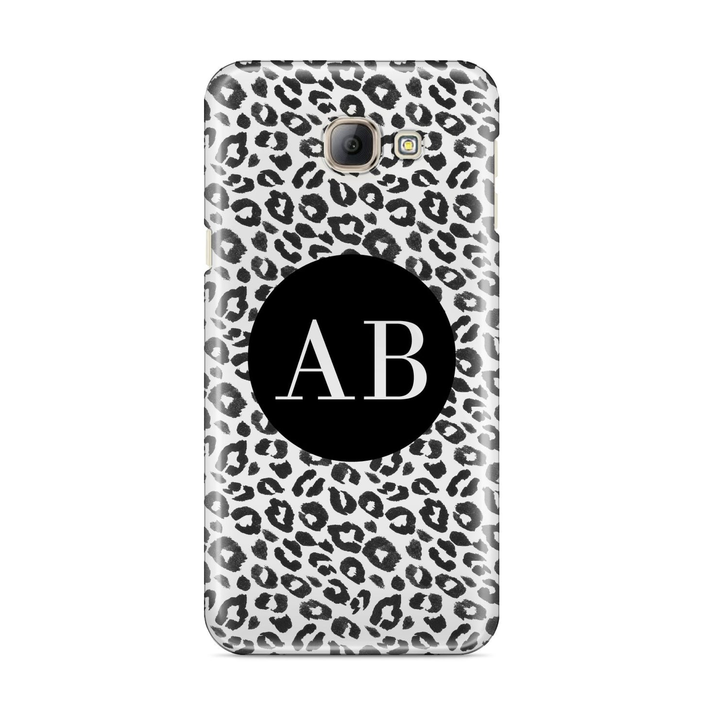 Leopard Print Black and White Samsung Galaxy A8 2016 Case