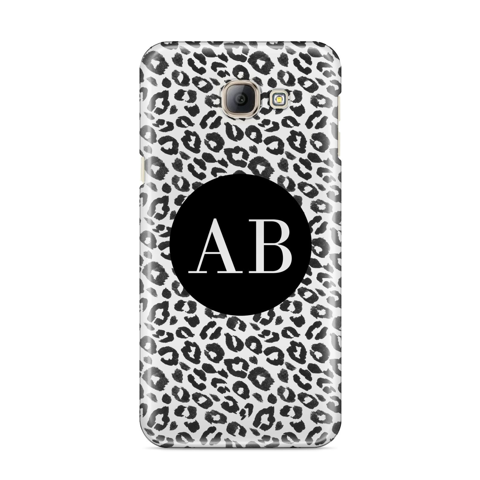 Leopard Print Black and White Samsung Galaxy A8 2016 Case