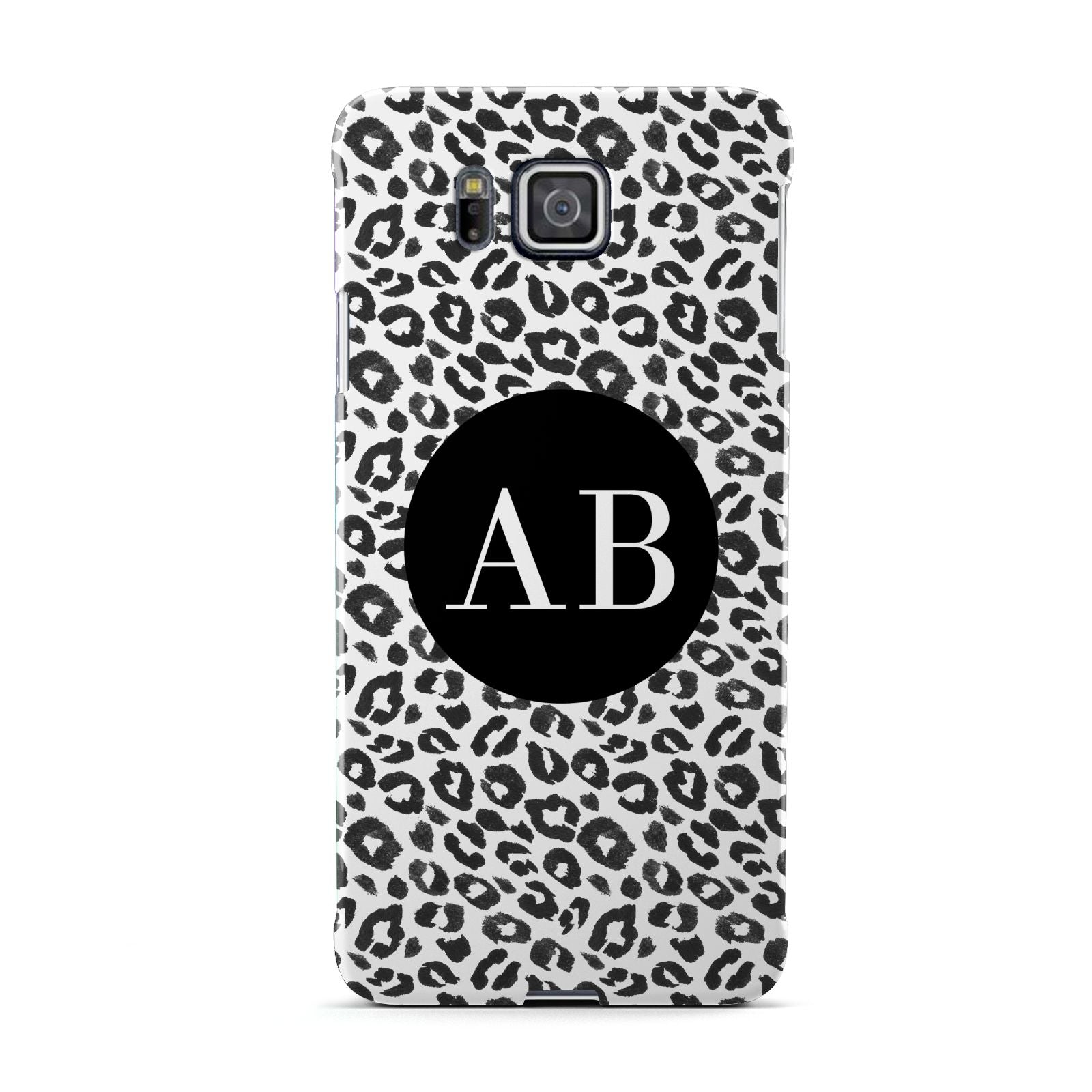 Leopard Print Black and White Samsung Galaxy Alpha Case