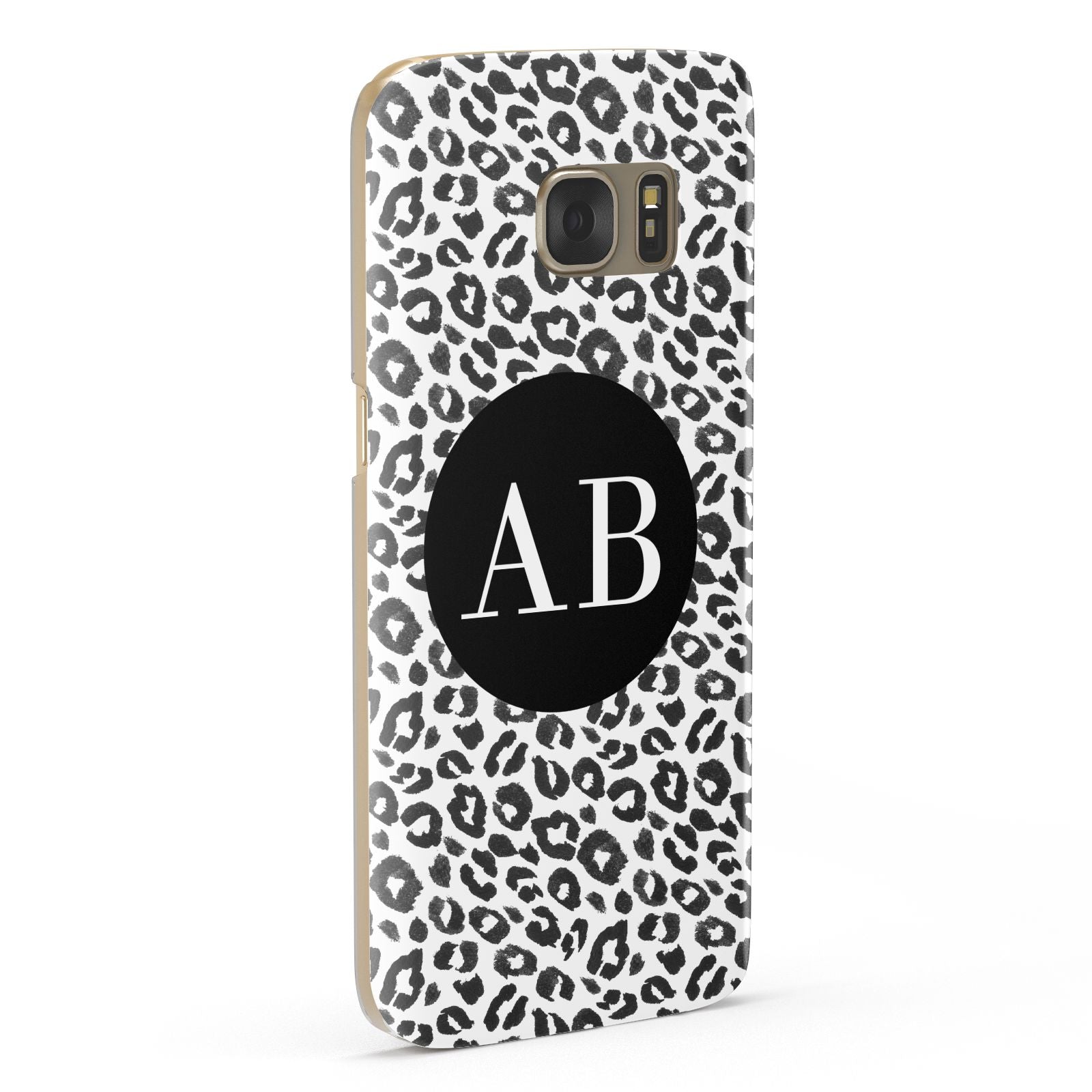 Leopard Print Black and White Samsung Galaxy Case Fourty Five Degrees