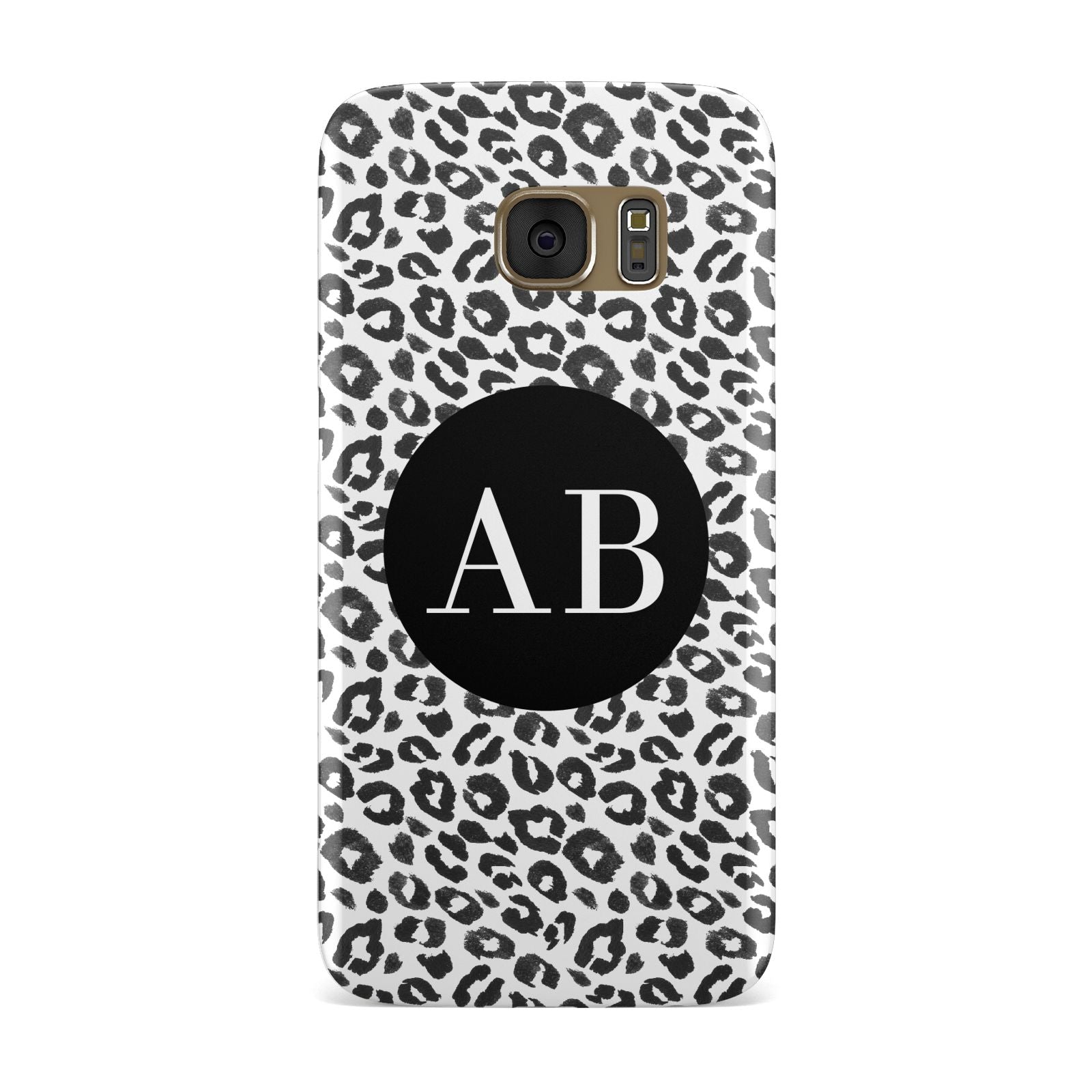 Leopard Print Black and White Samsung Galaxy Case