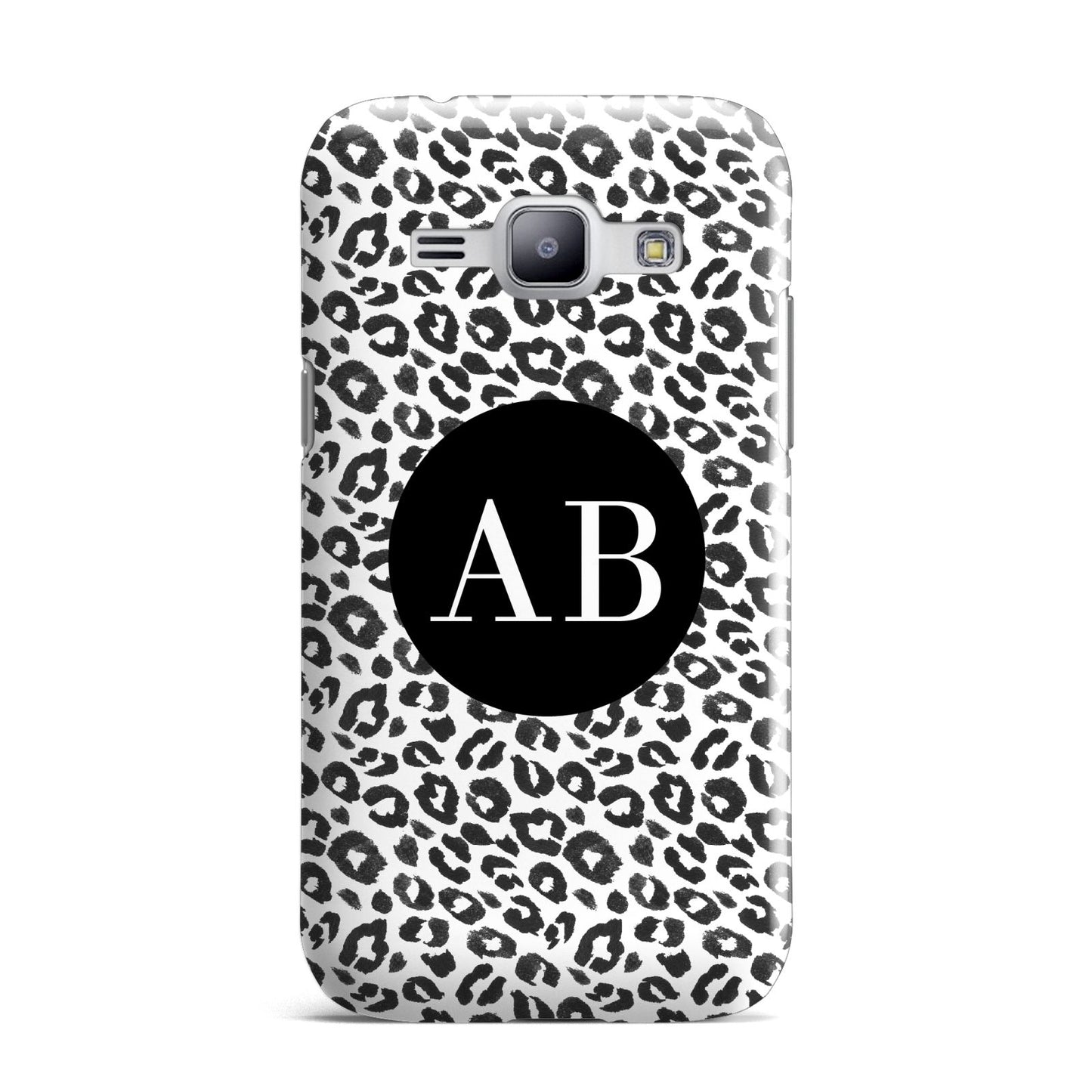 Leopard Print Black and White Samsung Galaxy J1 2015 Case