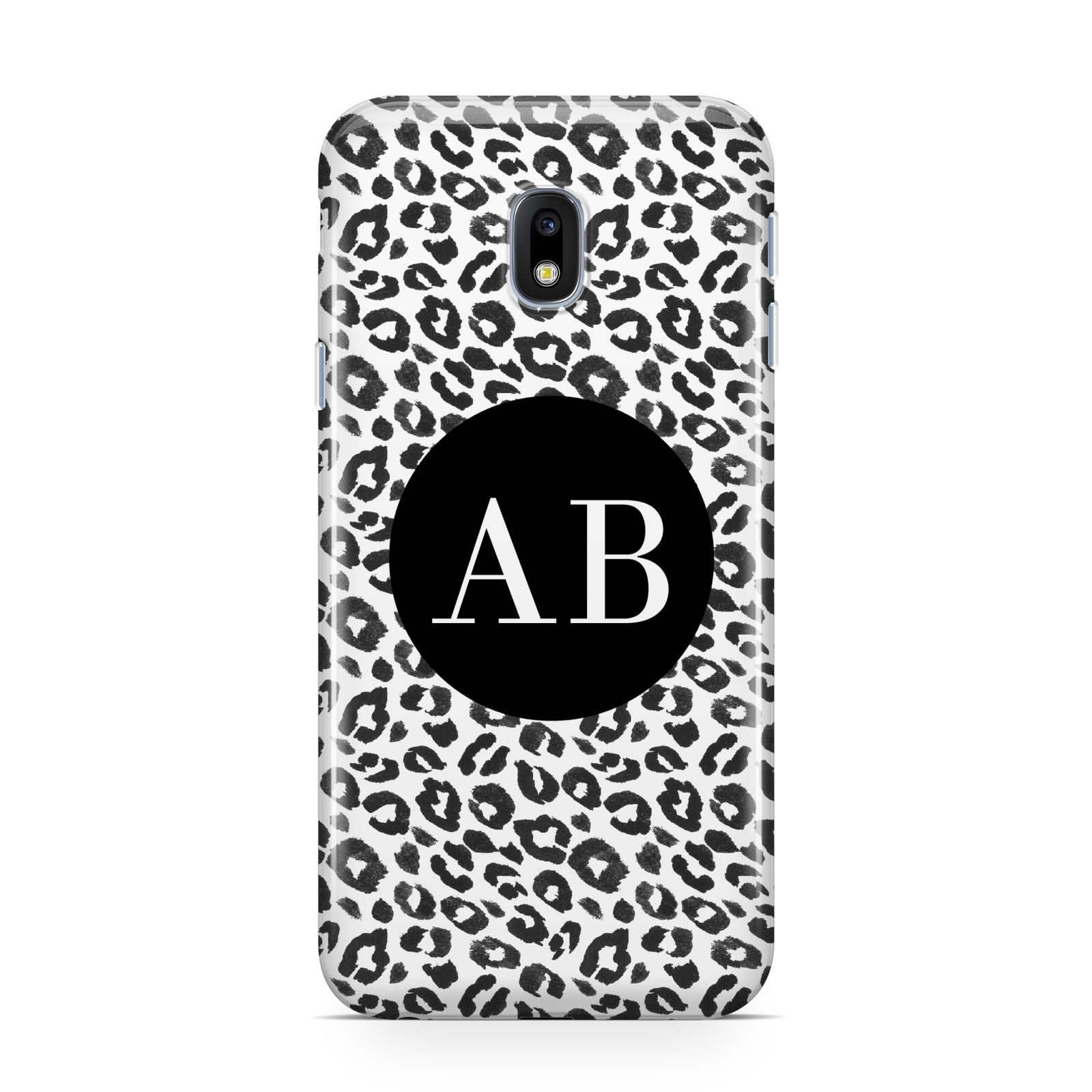 Leopard Print Black and White Samsung Galaxy J3 2017 Case