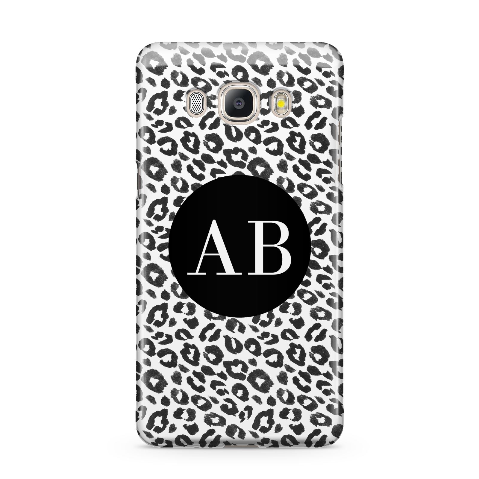 Leopard Print Black and White Samsung Galaxy J5 2016 Case